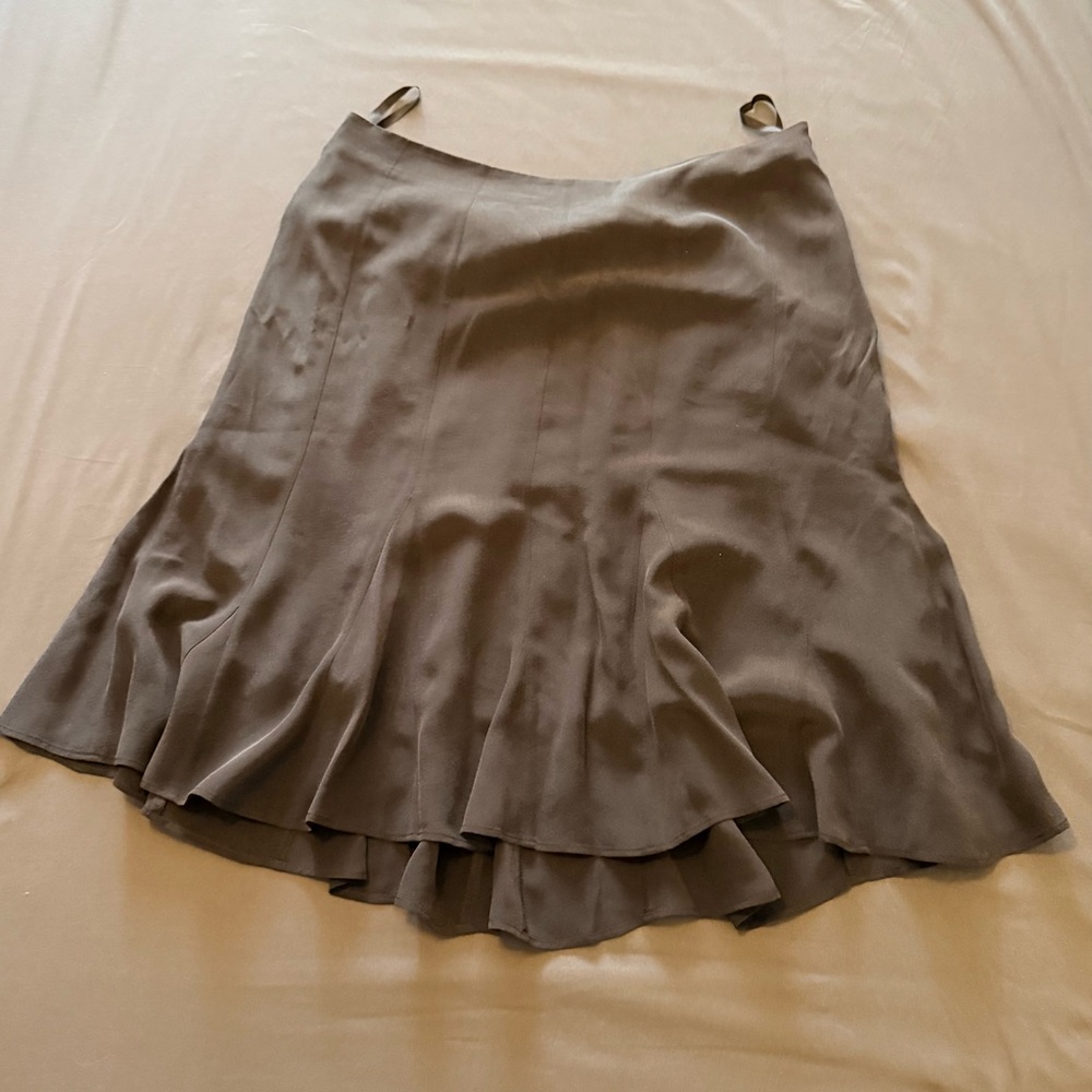 GAP Elegant Black Flared Midi Skirt